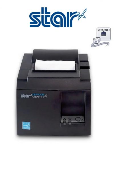 TSP143IIILAN, Impresora de Tickets Star Micronics, 250 mm/s, ancho de impresión: 80mm, conectividad: Ethernet – USB