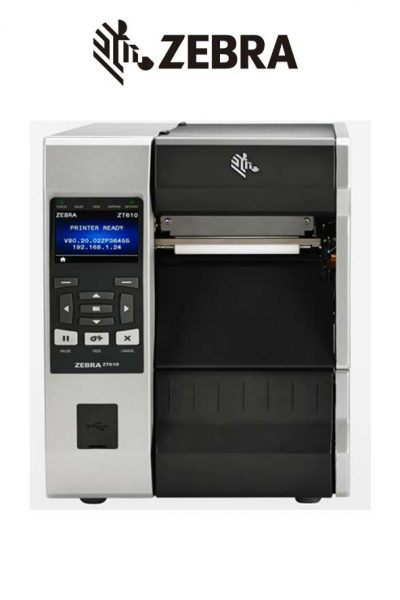 ZT610, Impresora de Etiquetas Robusta, TT, 4″, 203dpi, Serial, USB, Ethernet, BT 4, USB Host, Tear, Color Touch